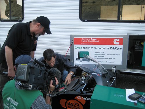 David Pogue in the pits